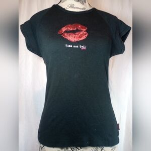 💋 Rare Vintage 80s Esprit "Kiss & Tell" Graphic Tee | M